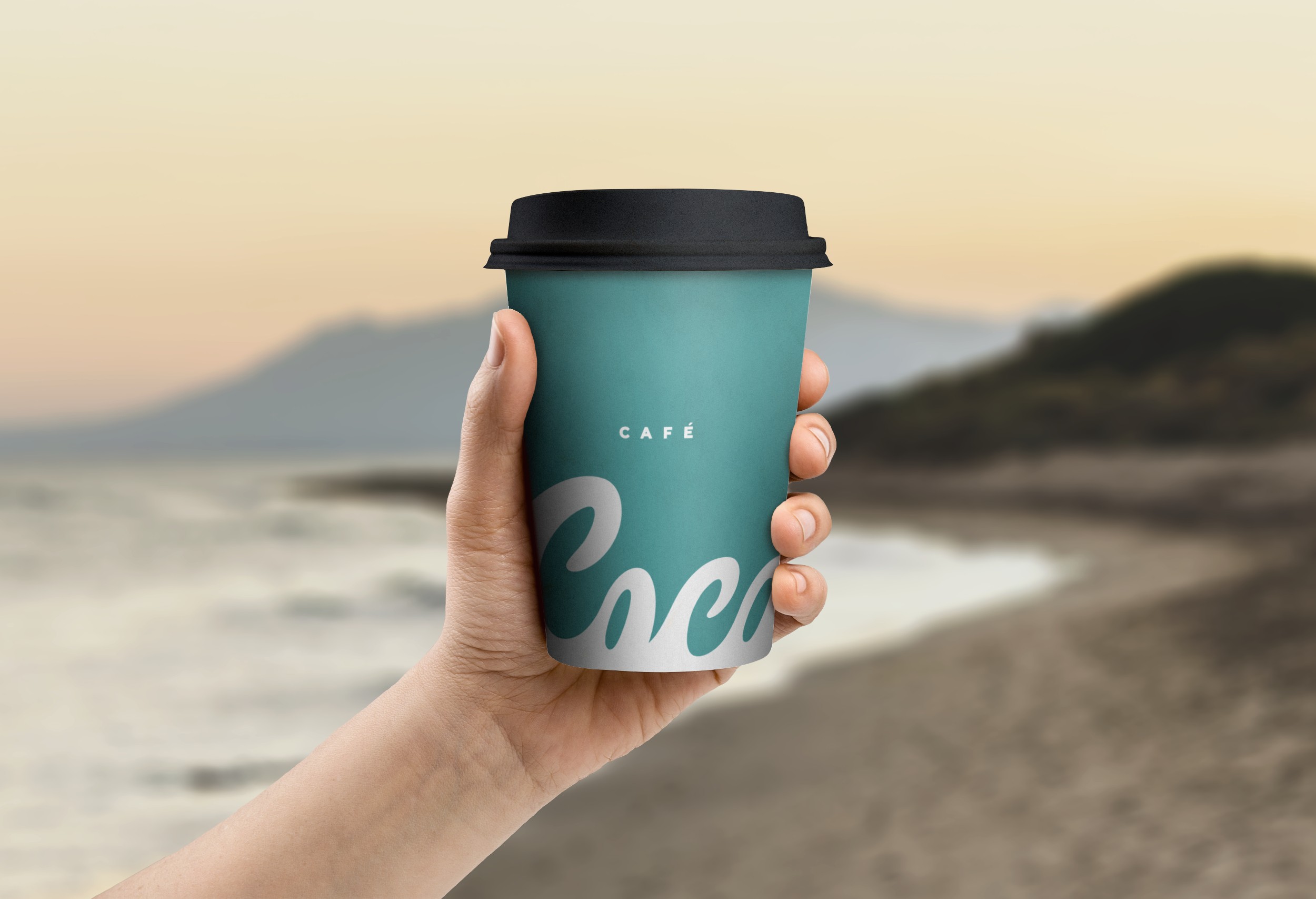 Stationery design of letterhead and business cards for the company Anders on top of a blurred photo of a house interior.