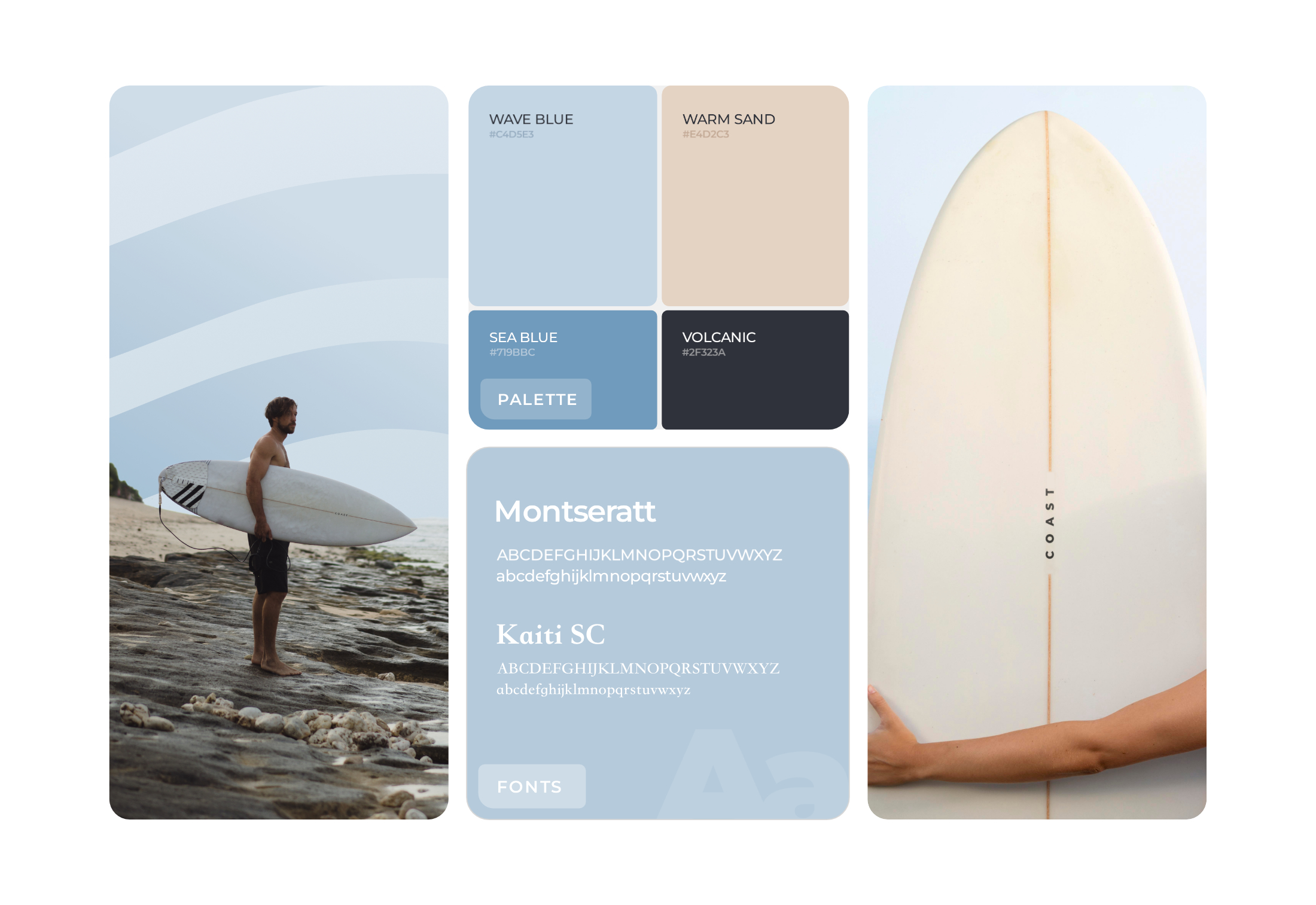 Stationery design of letterhead and business cards for the company Anders on top of a blurred photo of a house interior.